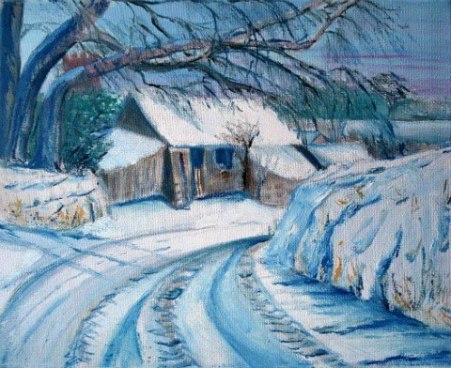 Artist:Heatherbell BarlowTitle: A Devon Barn