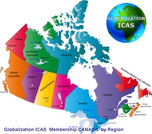 Canadal map with states